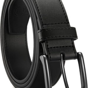 Leather Belt 35mm Black Casual Men - Image 12