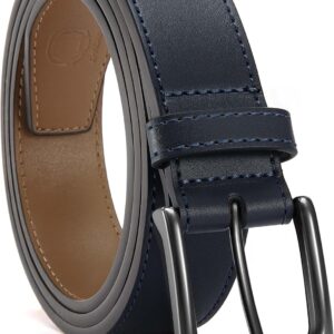 Leather Belt 35mm Black Casual Men - Image 15