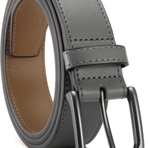 Leather Belt 35mm Black Casual Men - Image 16