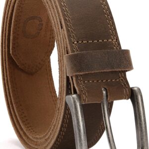 Leather Belt 35mm Black Casual Men