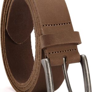 Leather Belt 35mm Black Casual Men - Image 8