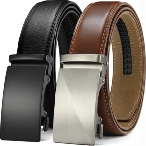 Leather Ratchet Belt Men 2 Pack 35mm