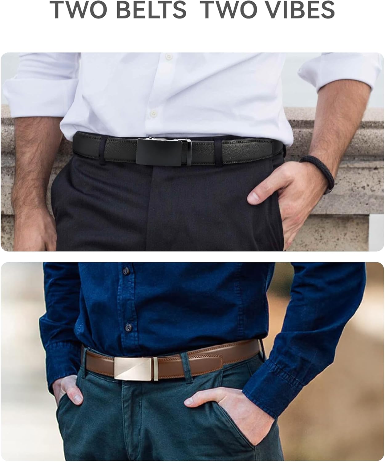 Leather Ratchet Belt Men 2 Pack 35mm - Image 4
