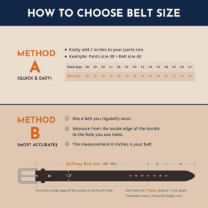Men's Full Grain Leather Belt 1.5 Inch Wide - Image 5