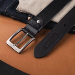 Men's Full Grain Leather Belt 1.5 Inch Wide - Image 6