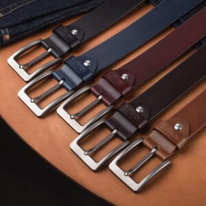 Men's Full Grain Leather Belt 1.5 Inch Wide - Image 9