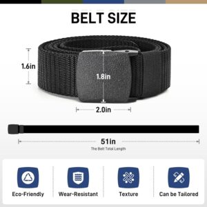 Men's Nylon Belt 5 Pack Casual Military Canvas - Image 2