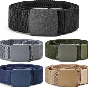 Men's Nylon Belt 5 Pack Casual Military Canvas