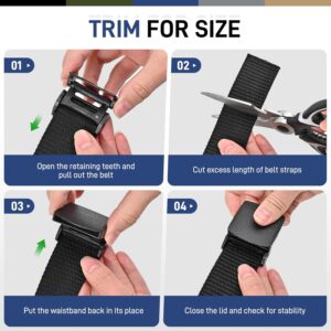 Men's Nylon Belt 5 Pack Casual Military Canvas - Image 6