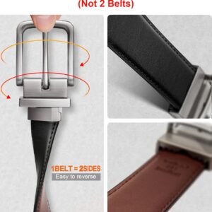 Reversible Belt Adjustable Genuine Leather Men - Image 2