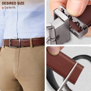 Reversible Belt Adjustable Genuine Leather Men - Image 7