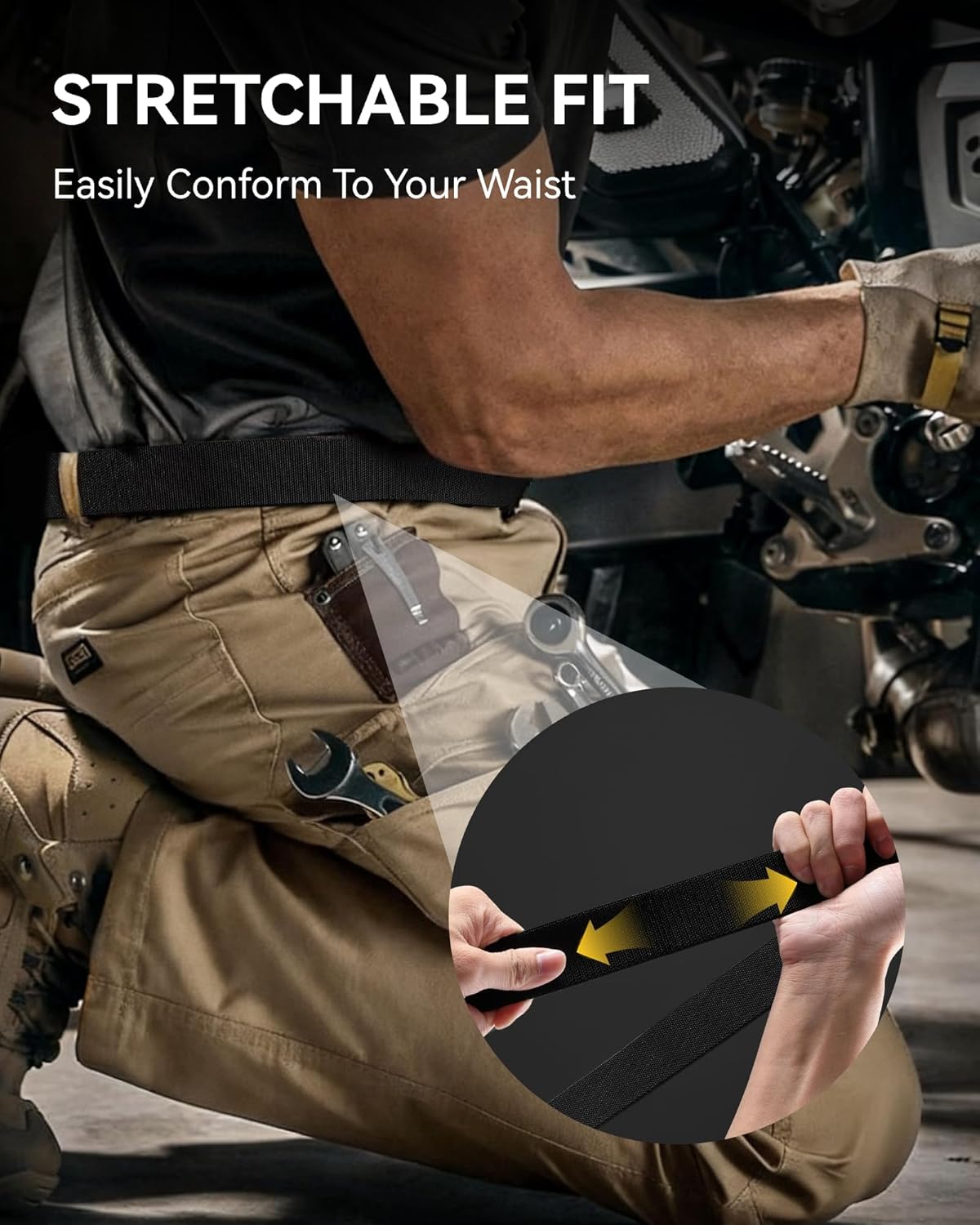 Tactical Belt Stretch 1.5 Inch Black - Image 5